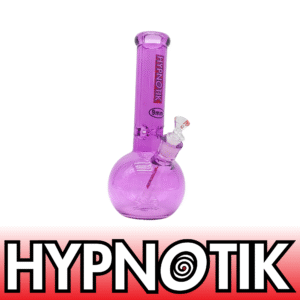 12 INCH 9 MM HYPNOTIK FULL COLORED ROUND BASE BONG, PURPLE