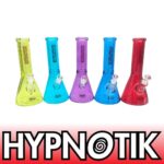 12 INCH 9 MM HYPNOTIK FULL COLORED BEAKER BONG, GREY