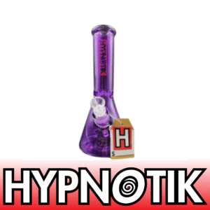 12 INCH 9 MM HYPNOTIK FULL COLORED BEAKER BONG, PURPLE