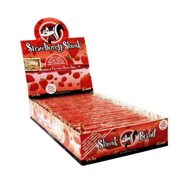 SKUNK PAPERS, STRAWBERRY, 24 PACKS PER BOX