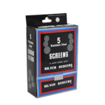 DISPLAY OF 100 PACKS OF SILVER SCREENS, 5 SCREENS PER PACK