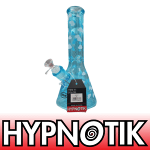 12 INCH 9 MM HYPNOTIK WHITE CLOUD BEAKER BONG