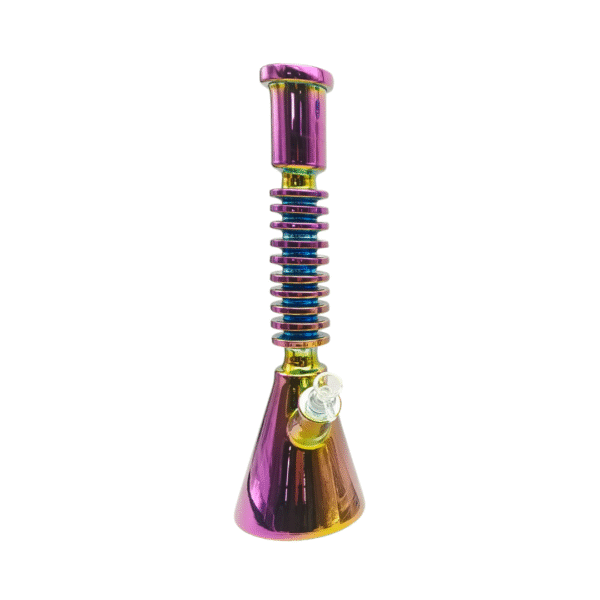 18 INCH 7 MM HEAVY BASE RING OF LIFE BONG, RAINBOW