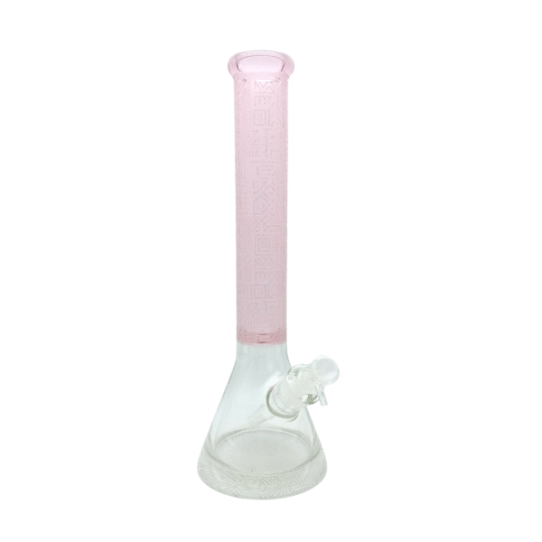 18 INCH 7 MM HEAVY BASE BONG WITH DEEP PATTERN ENGRAVING