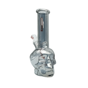 HYPNOTIK 8 INCH SKULL BASE BONG, GREY