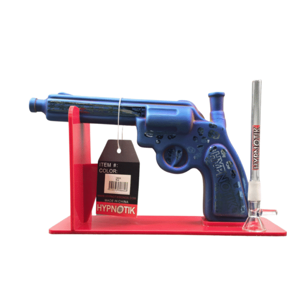 HYPNOTIK 7 INCH REVOLVER GUN BONG, BLUE
