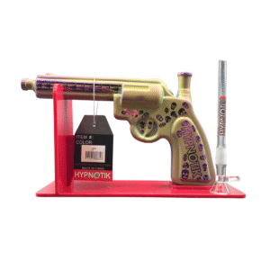 HYPNOTIK 7 INCH REVOLVER GUN BONG, PURPLE