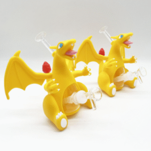 6.5 INCH SILICONE CHARIZARD BONG, SOLD AS ASSORTED COLORS