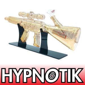 26 INCH HYPNOTIK AK-47 BONG, GOLD
