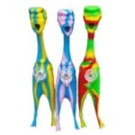 12 INCH SILICONE LOUD MOUTH CHICKEN BONG, SOLD AS ASSORTED COLORS