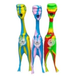 12 INCH SILICONE LOUD MOUTH CHICKEN BONG, SOLD AS ASSORTED COLORS