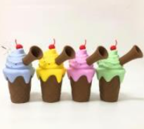 6 INCH SILICONE ICE CREAM BONG, SOLD AS ASSORTED COLORS