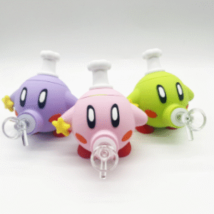 4.5 INCH SILICONE KIRBY BONG, SOLD AS ASSORTED COLORS