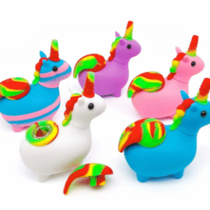 4.5 INCH SILICONE UNICORN BONG, SOLD AS ASSORTED COLORS