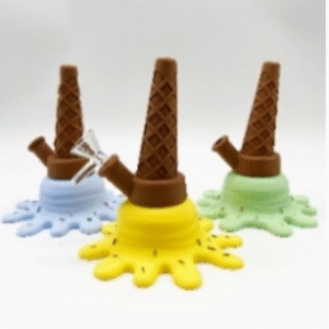 5 INCH SILICONE UPSIDE DOWN ICE CREAM BONG, SOLD AS ASSORTED COLORS