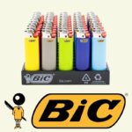 DISPLAY OF 50 BIC MAXI CLASSIC LIGHTERS