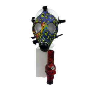 SILICONE GAS MASK WITH BONG - ALIENS