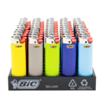 DISPLAY OF 50 BIC MAXI CLASSIC LIGHTERS