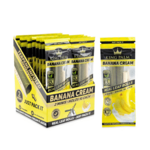 KING PALM MINI CONES, 20 PACKS OF 2 - BANANA CREAM