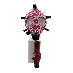 SILICONE GAS MASK WITH BONG - KISSES