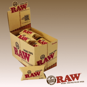 RAW CLASSIC WIDE TIPS IN PILLOW PACKS, 20 PACKS OF 21