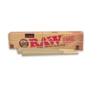 RAW CLASSIC PRE-ROLLED CONES, KING SIZE - 32 PACK