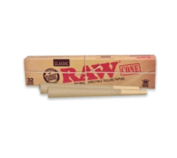 RAW CLASSIC PRE-ROLLED CONES, KING SIZE - 32 PACK