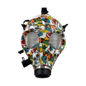 SILICONE GAS MASK WITH BONG - SKULLS