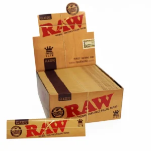 RAW Classic Slim King Rolling Papers - 50 BOOKS