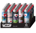 DISPLAY OF 50 BIC CANADA LIGHTERS