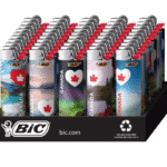 DISPLAY OF 50 BIC CANADA LIGHTERS