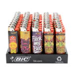 DISPLAY OF 50 BIC FLICK MY BIC LIGHTERS