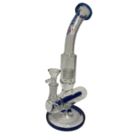 10INCH BOSS INLINE DIFFUSER GLASS BONG - BLUE
