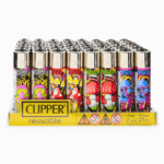 DISPLAY OF 48 CLIPPER MUSHROOMS LIGHTERS