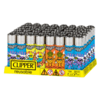 DISPLAY OF 48 CLIPPER TWISTED HEMP LIGHTERS
