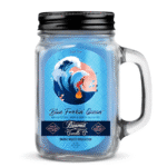 BEAMER CANDLE CO. 12 OZ MASON JAR CANDLE - BLUE F#CKIN' OCEAN