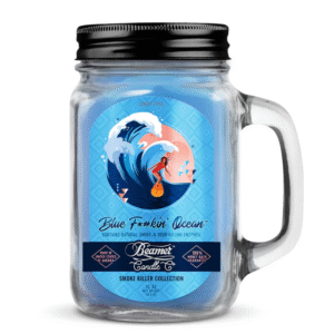 BEAMER CANDLE CO. 12 OZ MASON JAR CANDLE - BLUE F#CKIN' OCEAN