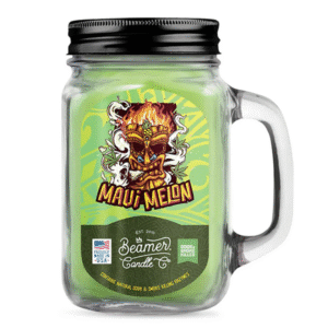 BEAMER CANDLE CO. 12 OZ MASON JAR CANDLE - MAUI MELON