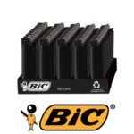DISPLAY OF 50 BIC BLACKED OUT LIGHTERS