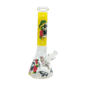 14 INCH 7MM DEDICATION TO THE DEAD BONG - YELLOW