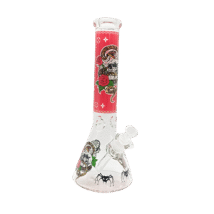 14 INCH 7MM DEDICATION TO THE DEAD BONG - RED