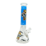 14 INCH 7MM DEDICATION TO THE DEAD BONG - BLUE