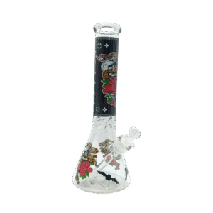 14 INCH 7MM DEDICATION TO THE DEAD BONG - BLACK