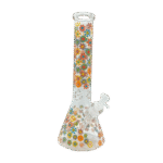 14 INCH 7MM SPRINGS FLOWER BONG - GREEN
