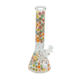 14 INCH 7MM SPRINGS FLOWER BONG - GREEN