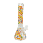 14 INCH 7MM SPRINGS FLOWER BONG - YELLOW