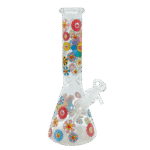10 INCH HAPPINESS BONG - BLUE RED
