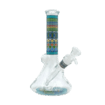 9 INCH TRIBAL TOKES SPECIAL BEAKER BONG - BLUE MIRAGE