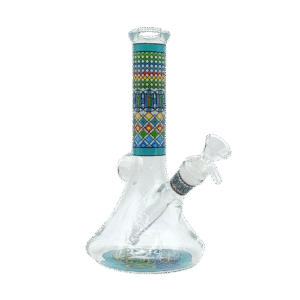 9 INCH TRIBAL TOKES SPECIAL BEAKER BONG - BLUE MIRAGE