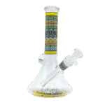 9 INCH TRIBAL TOKES SPECIAL BEAKER BONG - GOLDEN BLAZE